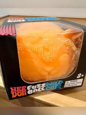 🔥🧡NeeDoh Orange Fuzz Ball Wild Cats Squishy! This One is a Very Rare!! 🧡